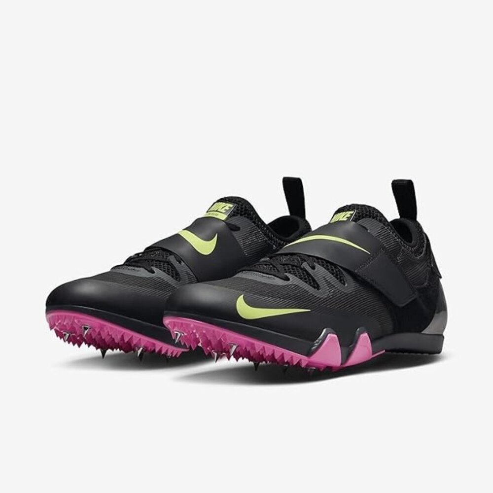 Nike Mens Pole Vault Elite Track Field Spikes  AA1204-004 Black Pink Size 13